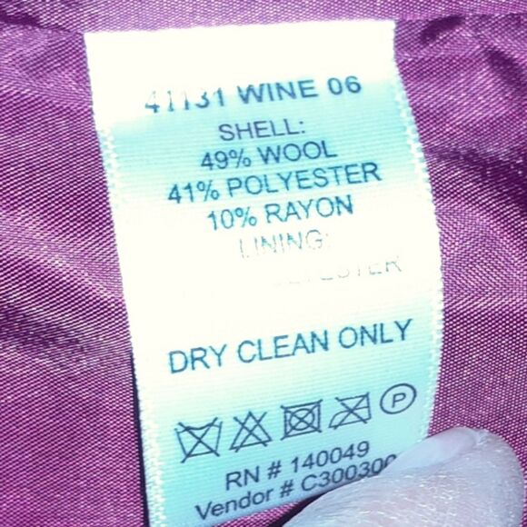 Chadwick's of Boston blazer jacket cherry maroon red 6 wool blend classic luxury - Picture 6 of 6